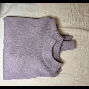 H&M lavender partially cropped long sleeve sweater